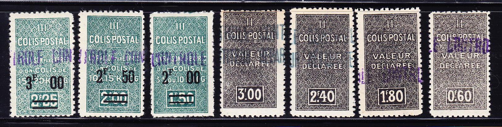 **/* N°55/61 - TB - Colis Postaux