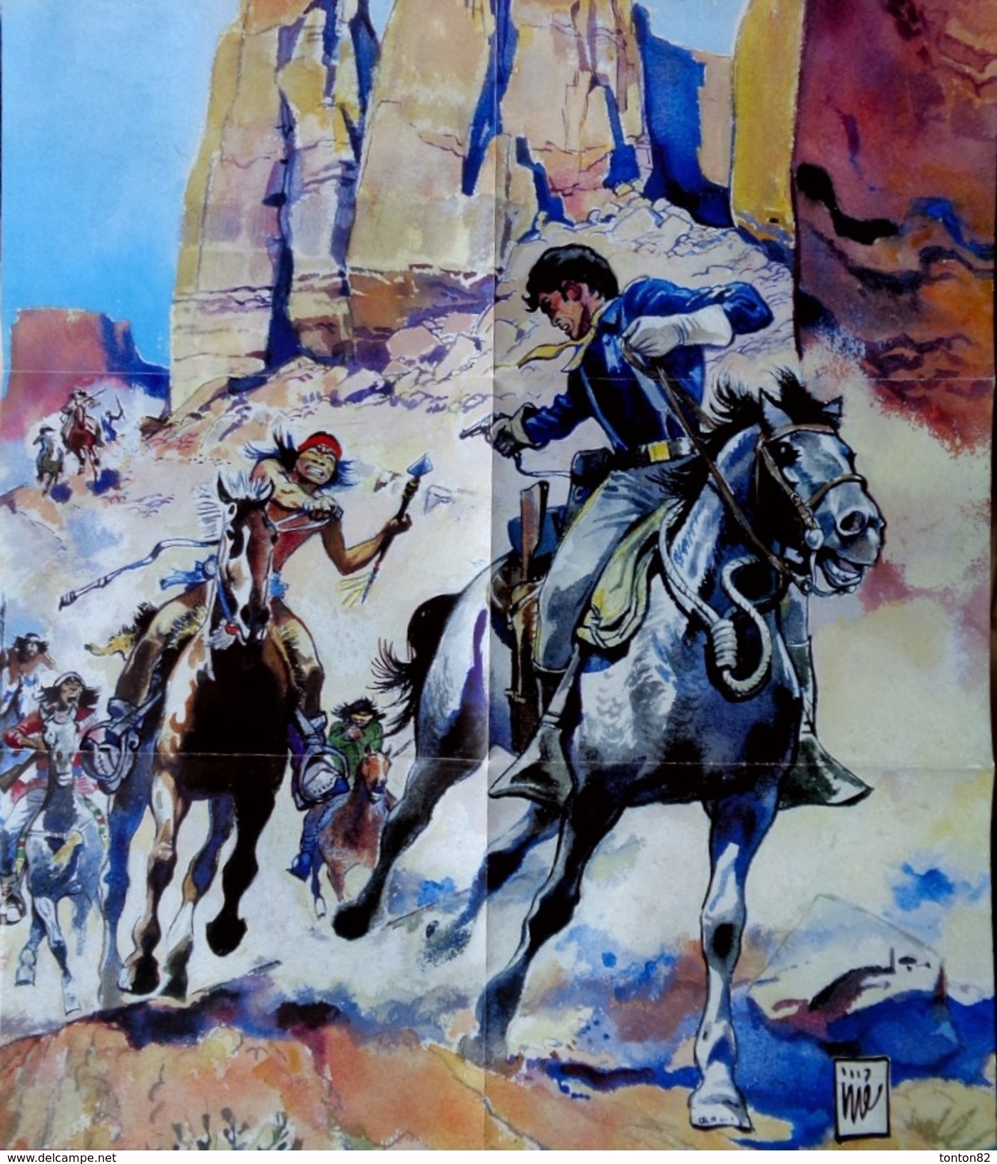 Charlier / Giraud - BLUEBERRY - N° 1 - " FORT NAVAJO " - Hachette Collection - Avec un POSTER Géant .