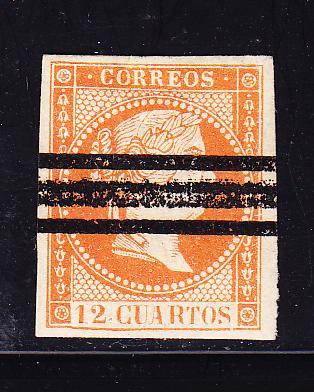 * N°44 - 12c Orange - Annulations Barres - TB - Neufs