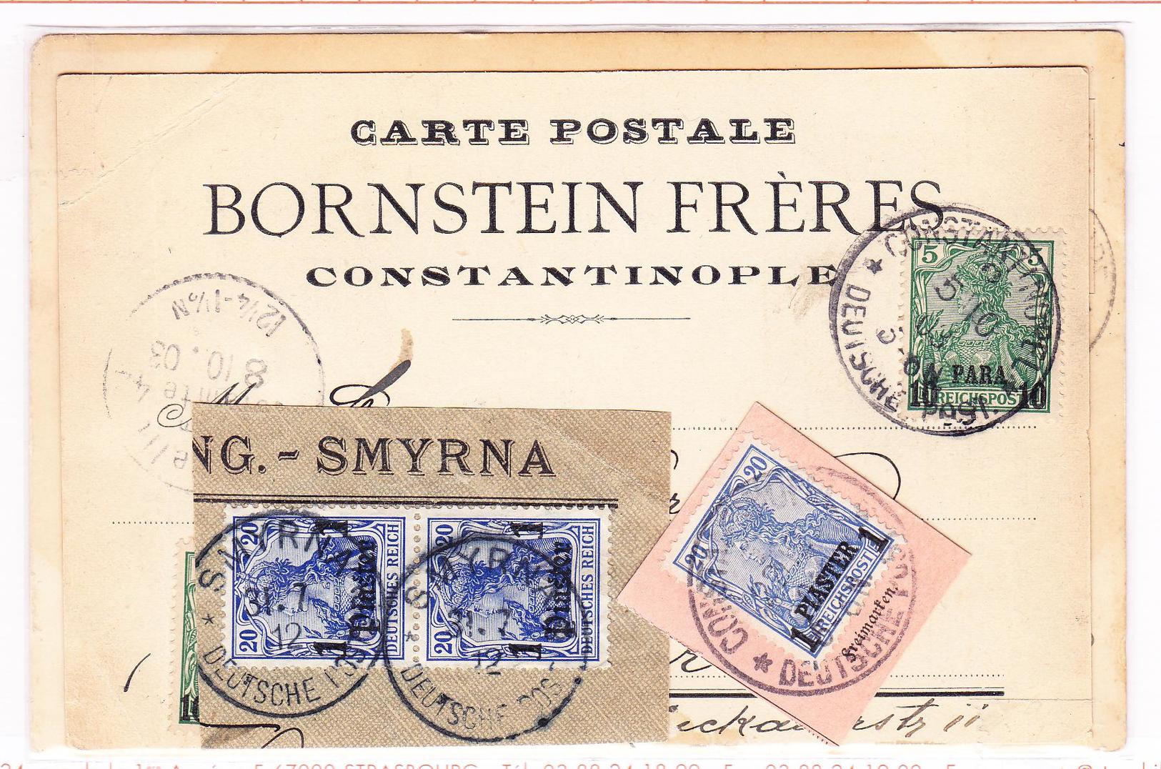 F/CP N°11 X2 + 1 CP Afft N°12 - Et 1 Fgt Afft N°12 Et 1 Fgt Afft N°25 - Ts Obl. Constantinople - Avec Divers Cachet - TB - Bureaux D'Europe & D'Asie