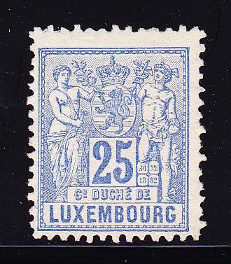 (*) N°54 - 25c Outremer - Asp. TB - 1852 Guillaume III