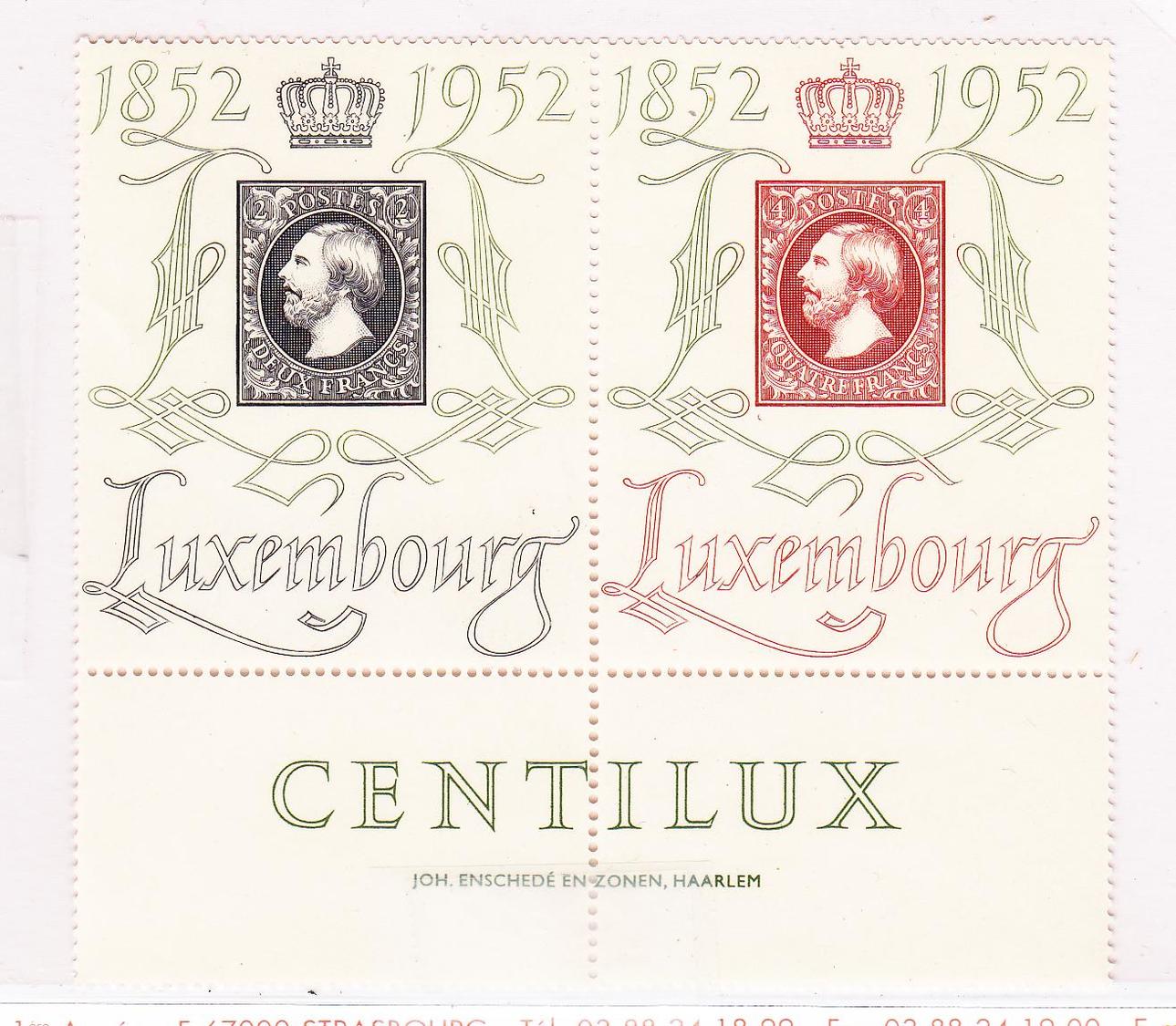 ** N°454A - Paire Avec BDF Centilux - TB - 1852 Guillaume III