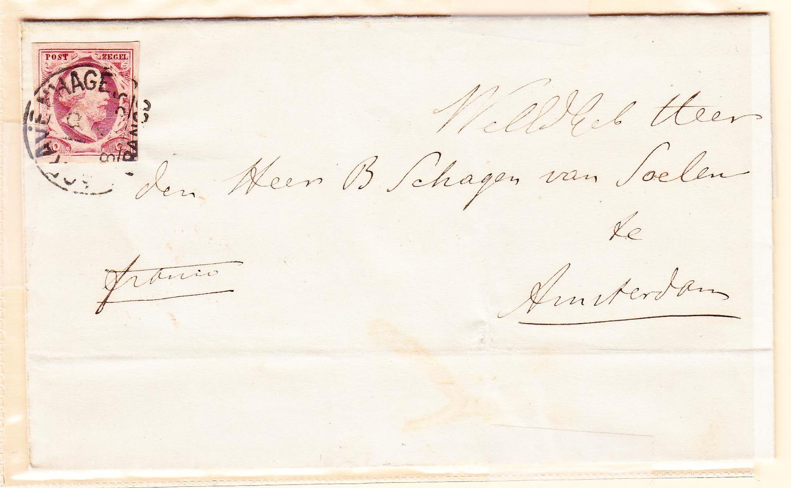 LAC N°2 - Belles Marges - Obl. S-Cravenhage (1855) - TB - Lettres & Documents