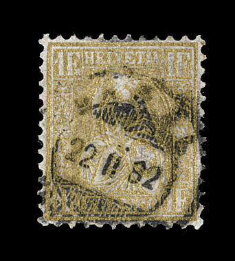 O N°52 (N°57) - 1F Or - Signé Weid - TB - 1843-1852 Timbres Cantonaux Et  Fédéraux