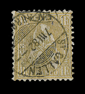 O N°52 ( N°57) - 1F Or - Obl. St Gallen - (cote SBK 1800 FS) - TB - 1843-1852 Timbres Cantonaux Et  Fédéraux