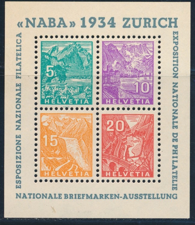 ** N°1 - NABA 1934 -  FAUX - Blocs & Feuillets