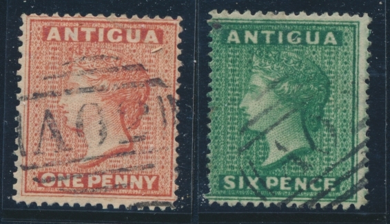 O N°2A/3 - 1p. Vermillon Et 6p. Vert - TB - Antigua Et Barbuda (1981-...)