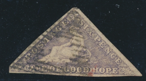 O N°5a - 6p Violet Gris - B/TB - Cap De Bonne Espérance (1853-1904)
