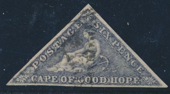 O N°5a - 6p Violet Gris - TB - Cap De Bonne Espérance (1853-1904)