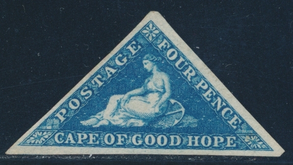 (*) N°8 - 4p Bleu - Belle Impression - TB - Cap De Bonne Espérance (1853-1904)