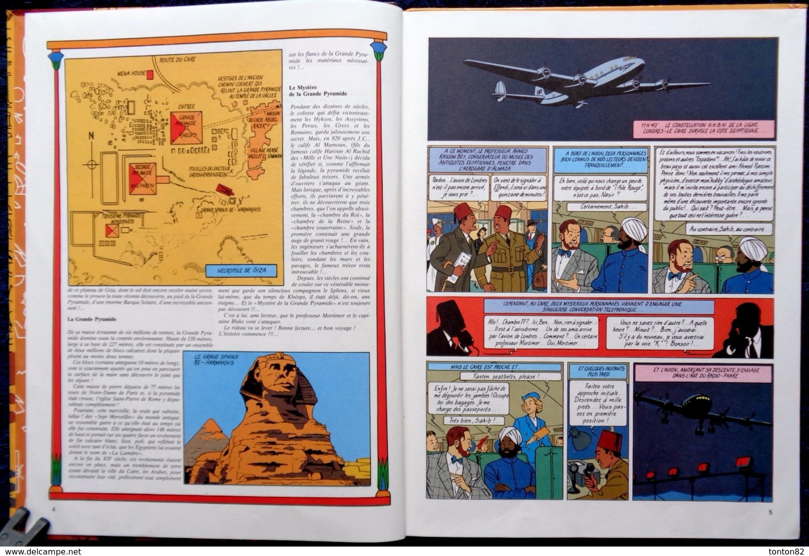 E.P. Jacobs - Le Mystère De La Grande Pyramide - Tome 1  - Éditions Dargaud - ( E.O. 1986 ) . - Blake Et Mortimer