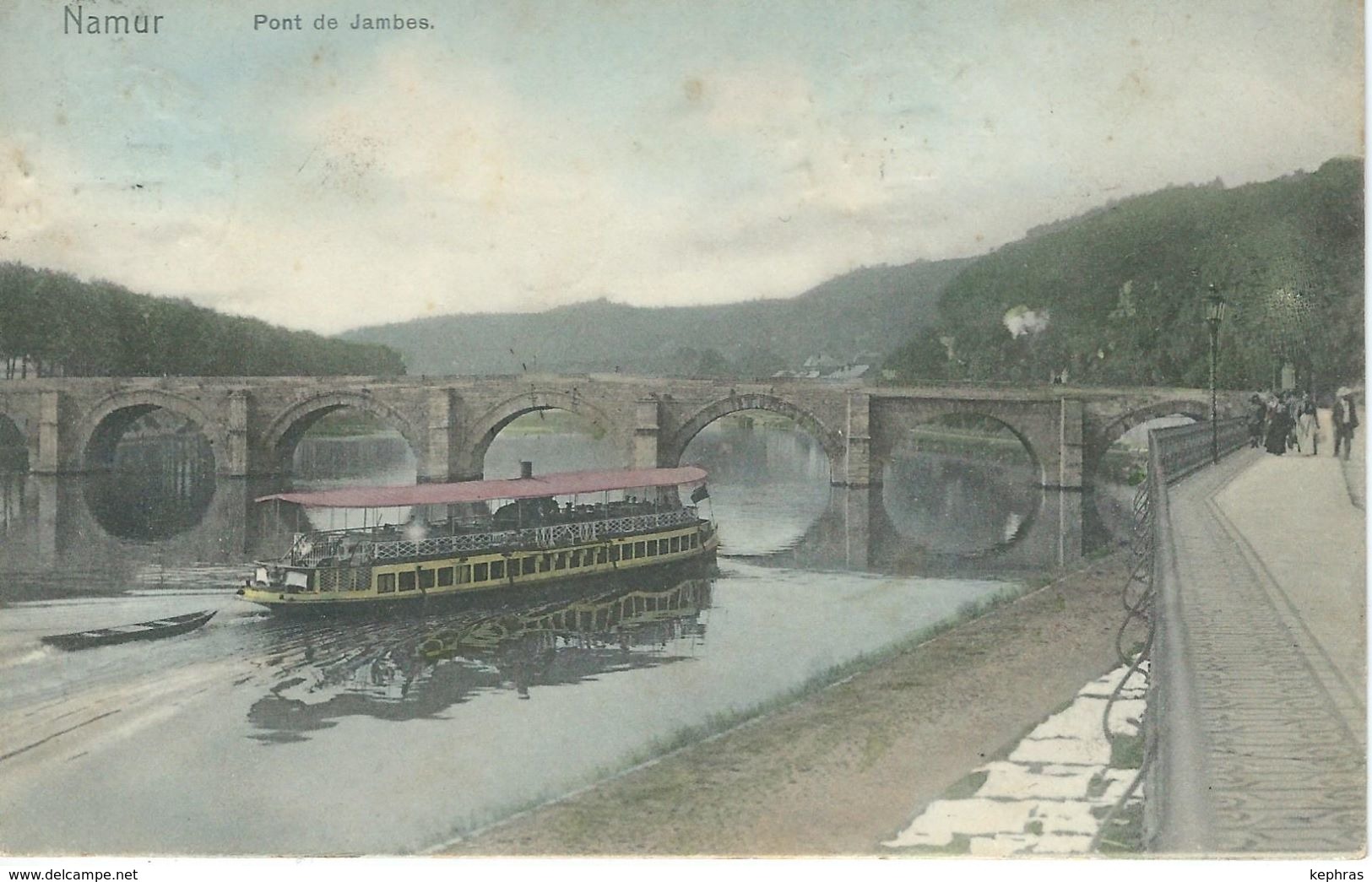 NAMUR : Pont De Jambes - RARE VARIANTE COLORISEE- Nels Série 16 N° 14 - Cachet De La Poste 1906 - Namur