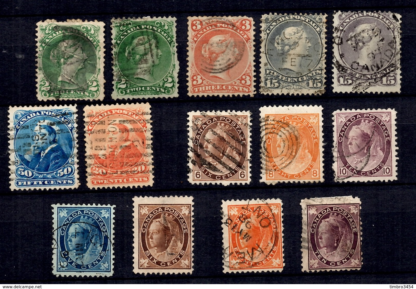 Canada Belle Petite Collection D'anciens Oblitérés 1868/1903. Bonnes Valeurs. B/TB. A Saisir! - Used Stamps