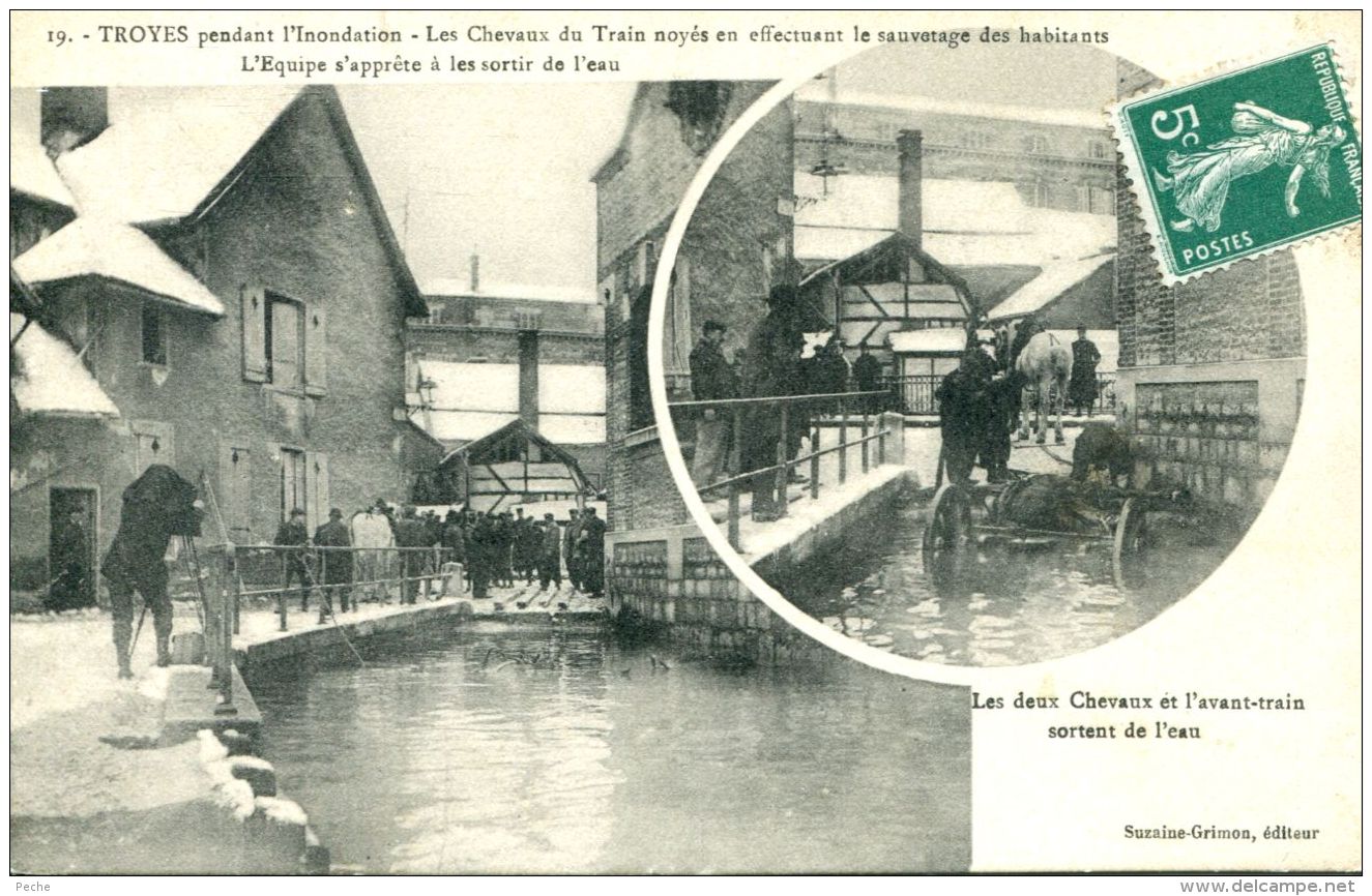 N°59623 -cpa Troyes Pendant L'inondation - Troyes