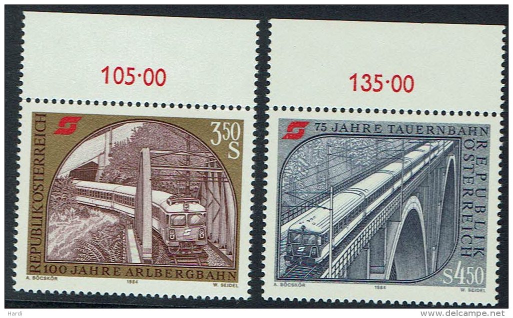 Österreich, "100 Jahre Arlbergbahn", MiNr 1785-1786, Feinst Postfrisch - Unused Stamps