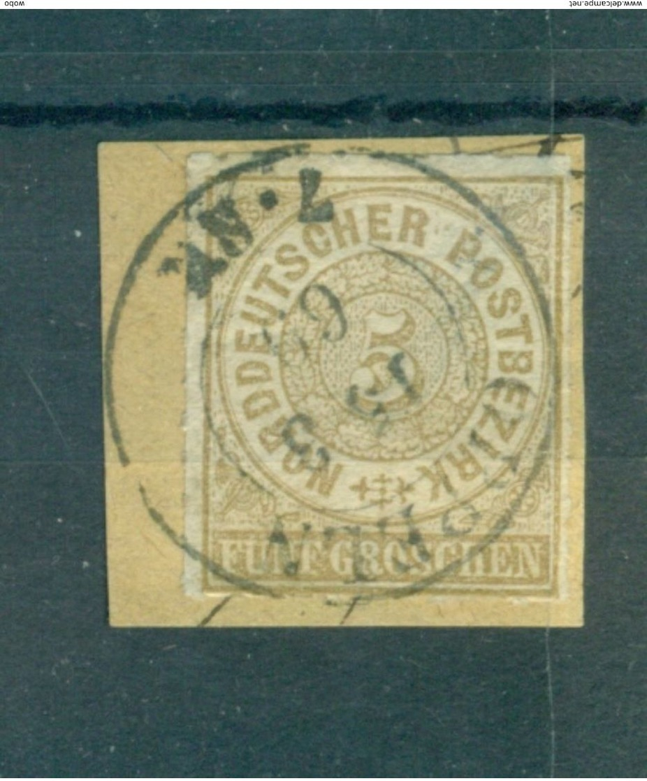 Norddeutscher Postbezirk. Wertziffern In Kreisen, Nr. 6, Stempel Oppeln Auf Briefstück - Sonstige & Ohne Zuordnung