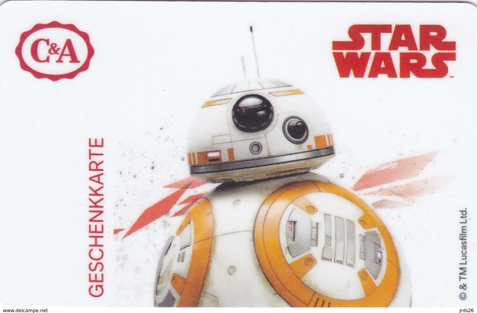 Gift Card - - - Germany / Allemagne - - - Star Wars - Gift Cards