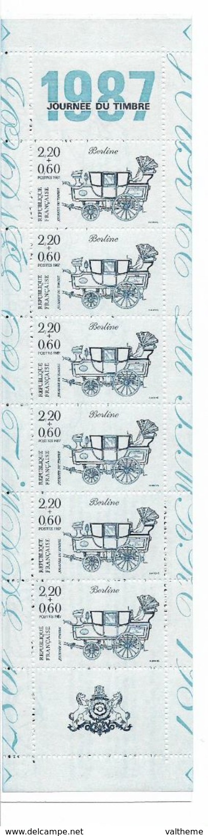 FRANCE  ( FRJT - 5 )  1987  N° YVERT ET TELLIER  N° BC2489A   N** - Tag Der Briefmarke