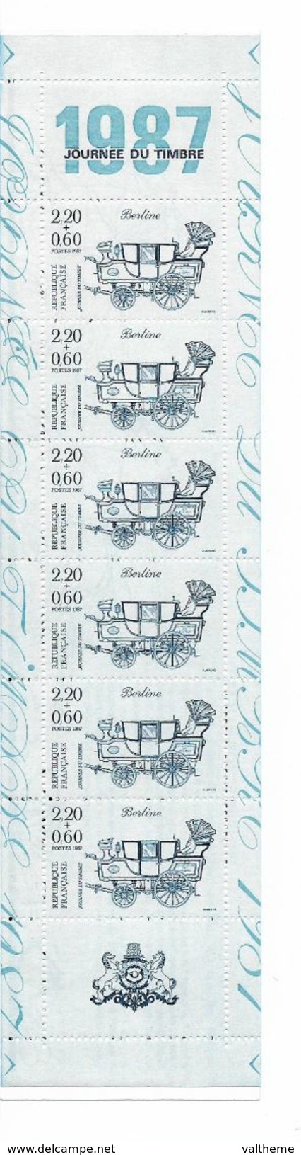 FRANCE  ( FRJT - 6 )  1987  N° YVERT ET TELLIER  N° BC2489A   N** - Tag Der Briefmarke