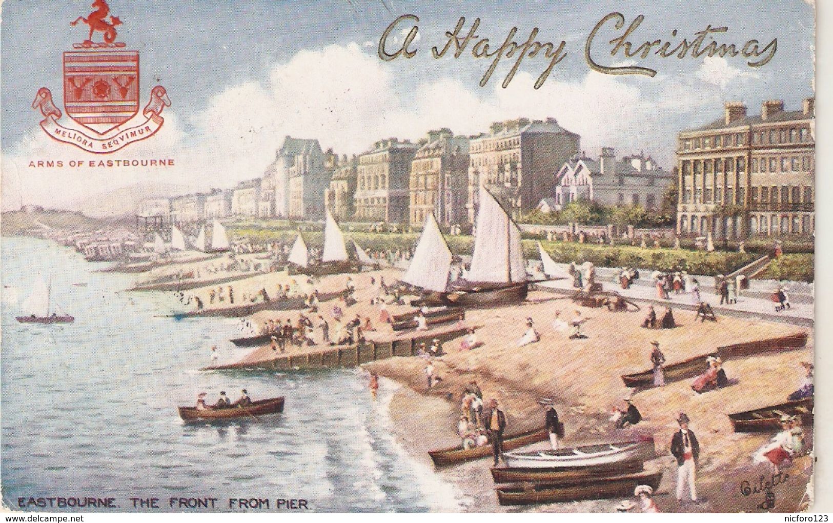 "Eastbourne. The Frontg From Pier" Tuck Oilette Postcard No.7522 - Tuck, Raphael