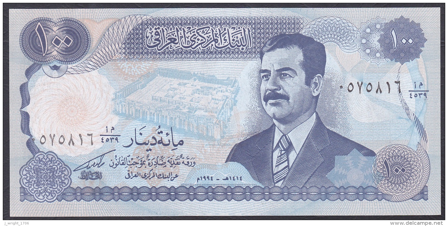 Iraq:- 100 Dinars/P.84b (Diacritacal Mark Below 2nd Letter):- UNC - Irak