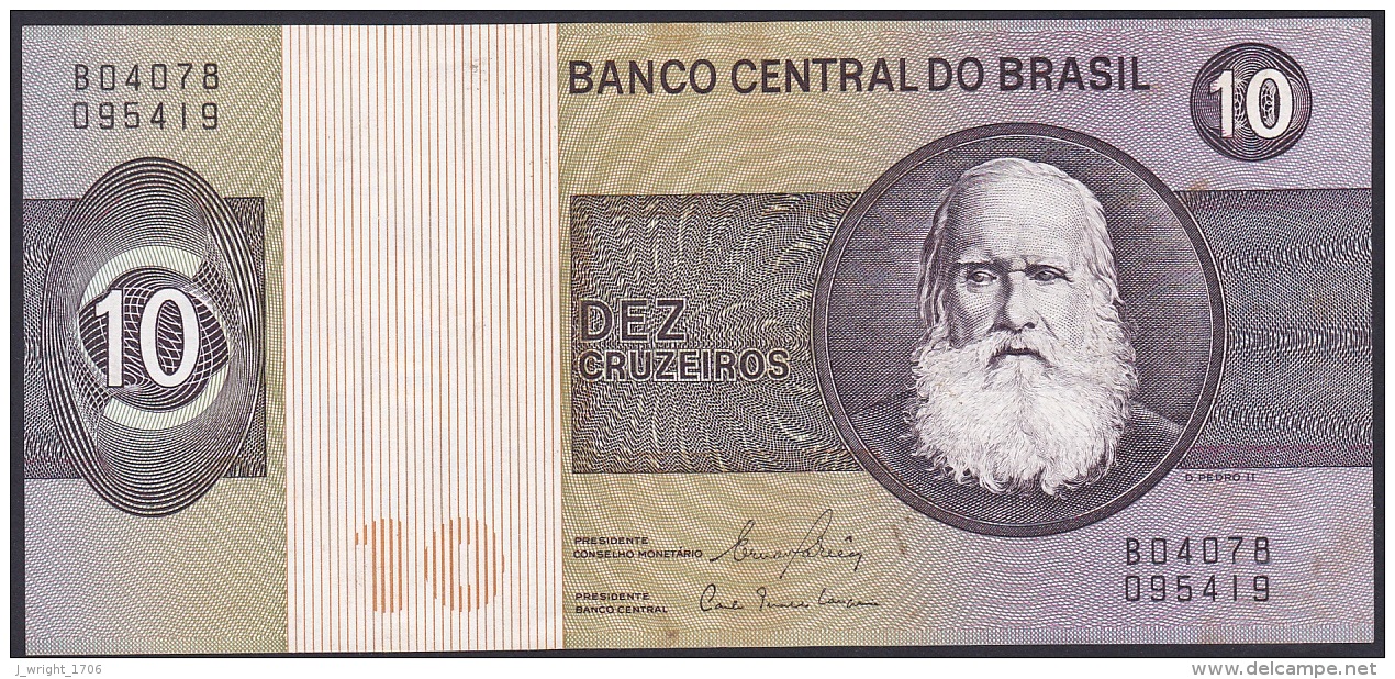 Brazil:- 10 Cruzeiros/P.193e (Signature 20/1980):- VF - Brasil