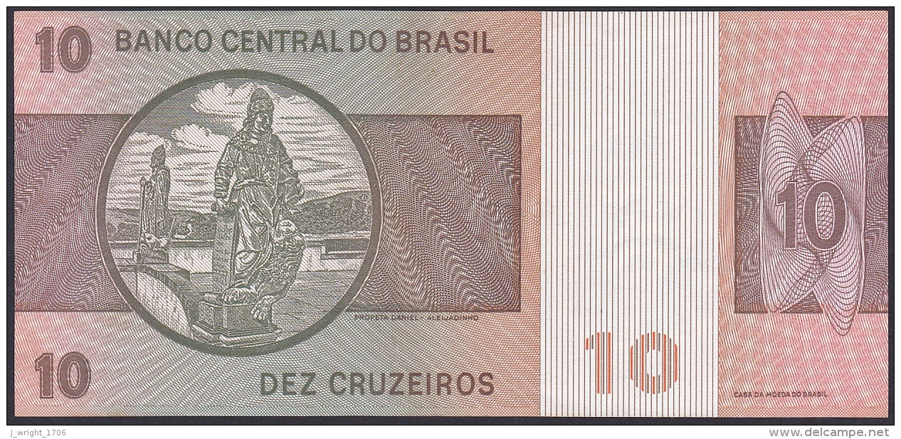 Brazil:- 10 Cruzeiros/P.193e (Signature 20/1980):- VF - Brasil