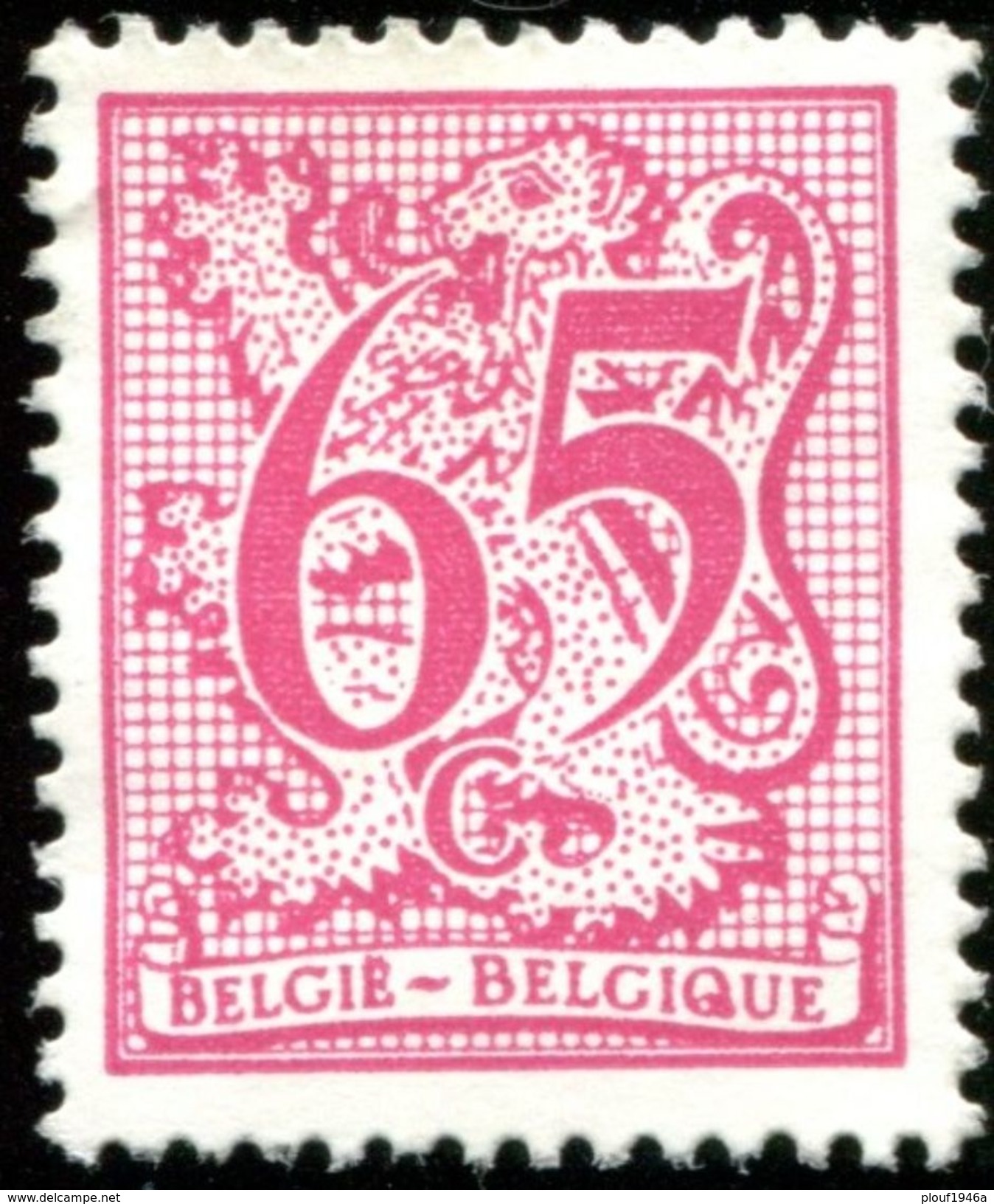 COB 1971 (*) Yvert Et Tellier N°: 1974 (*) - 1977-1985 Cijfer Op De Leeuw