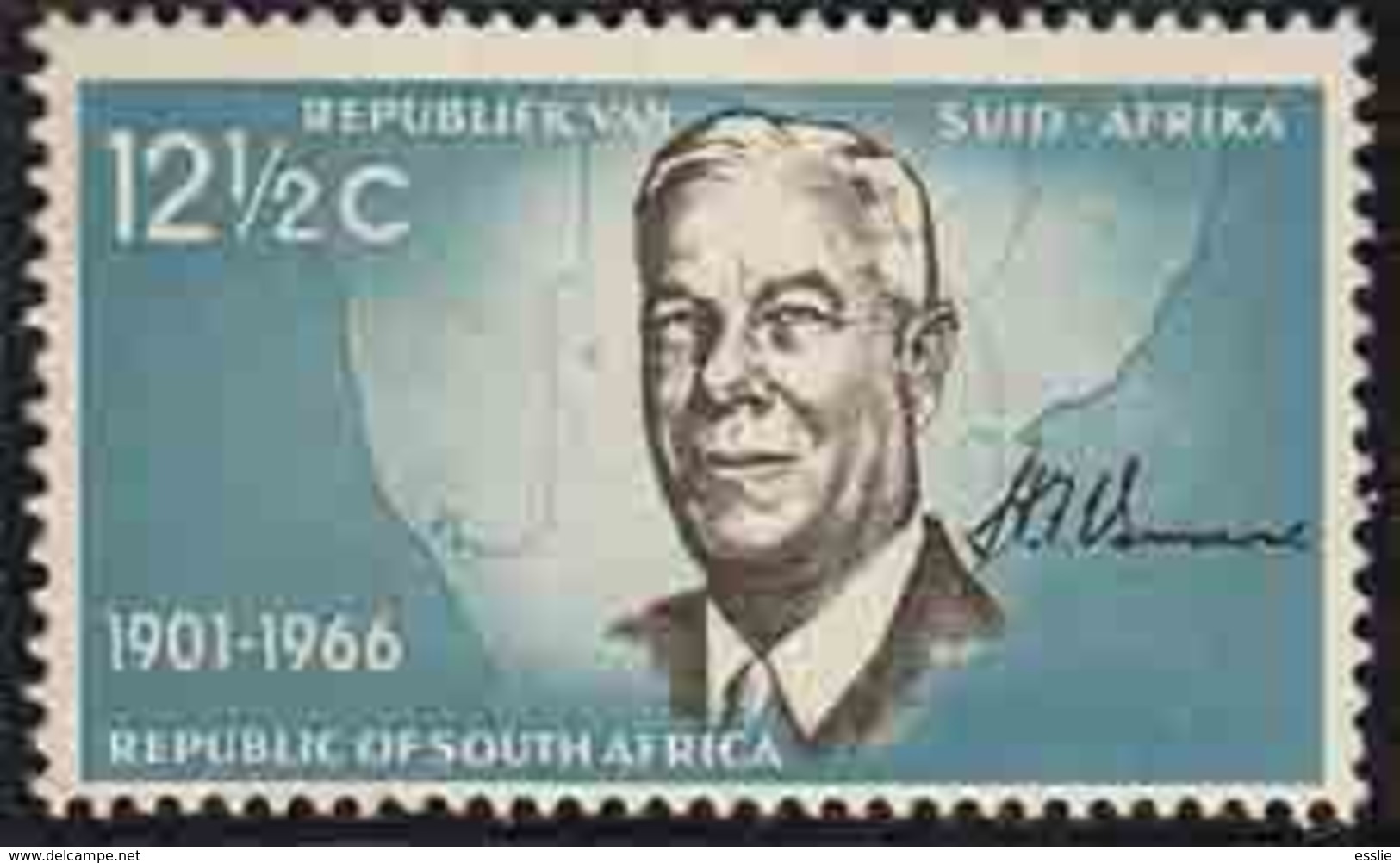 South Africa RSA - 1966 - HF Verwoerd And Map Of South Africa - Neufs