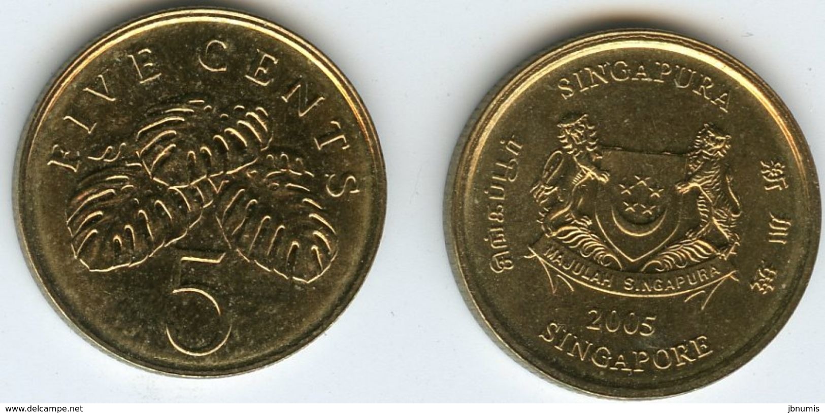 Singapour Singapore 5 Cents 2005 KM 99 - Singapour