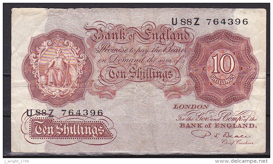 UK/Bank Of England:- 10 Shillings/P.368b (Beale):- VG - 10 Shillings