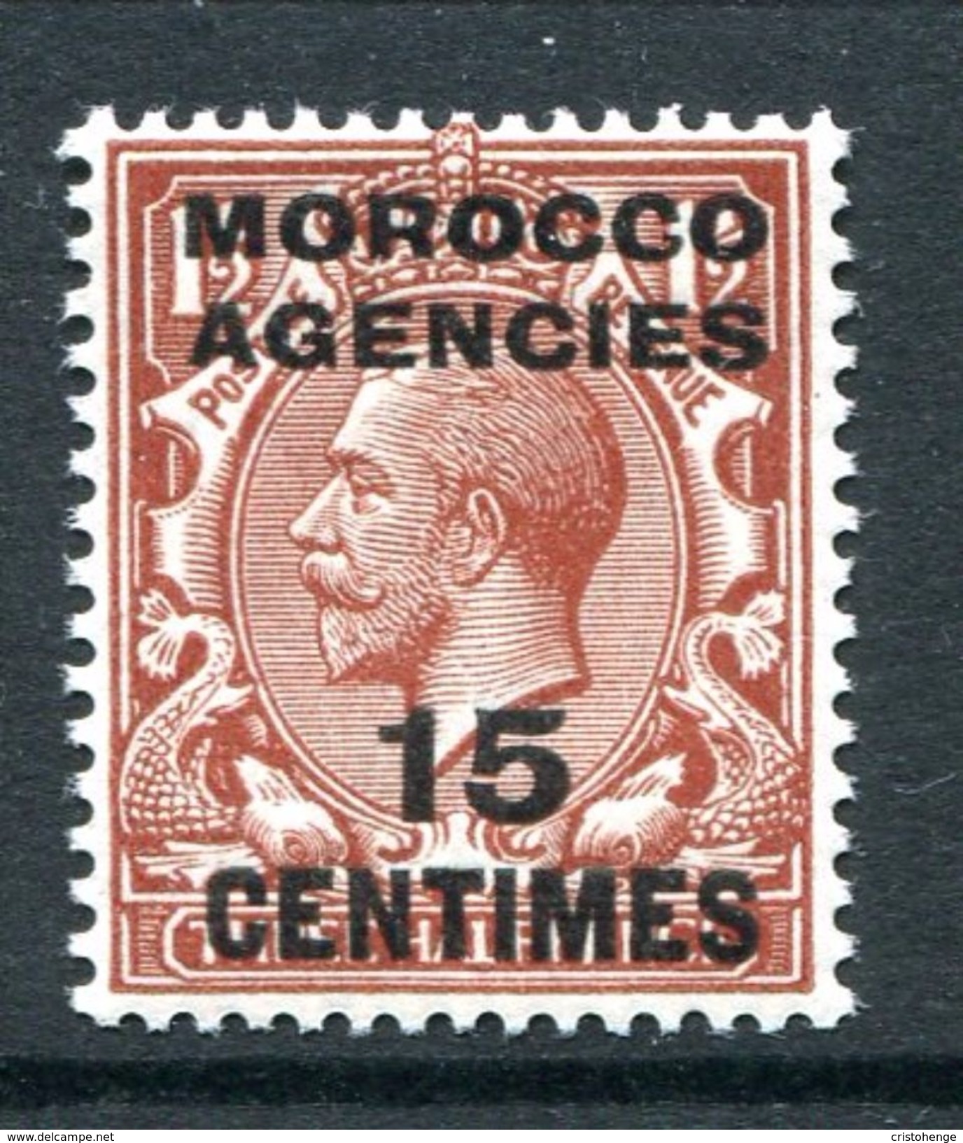 Morocco Agencies - French Currency - 1917-24 KGV GB Overprints (Simple Cypher) - 15c On 1½d Brown LHM (SG 194) - Oficinas En  Marruecos / Tanger : (...-1958