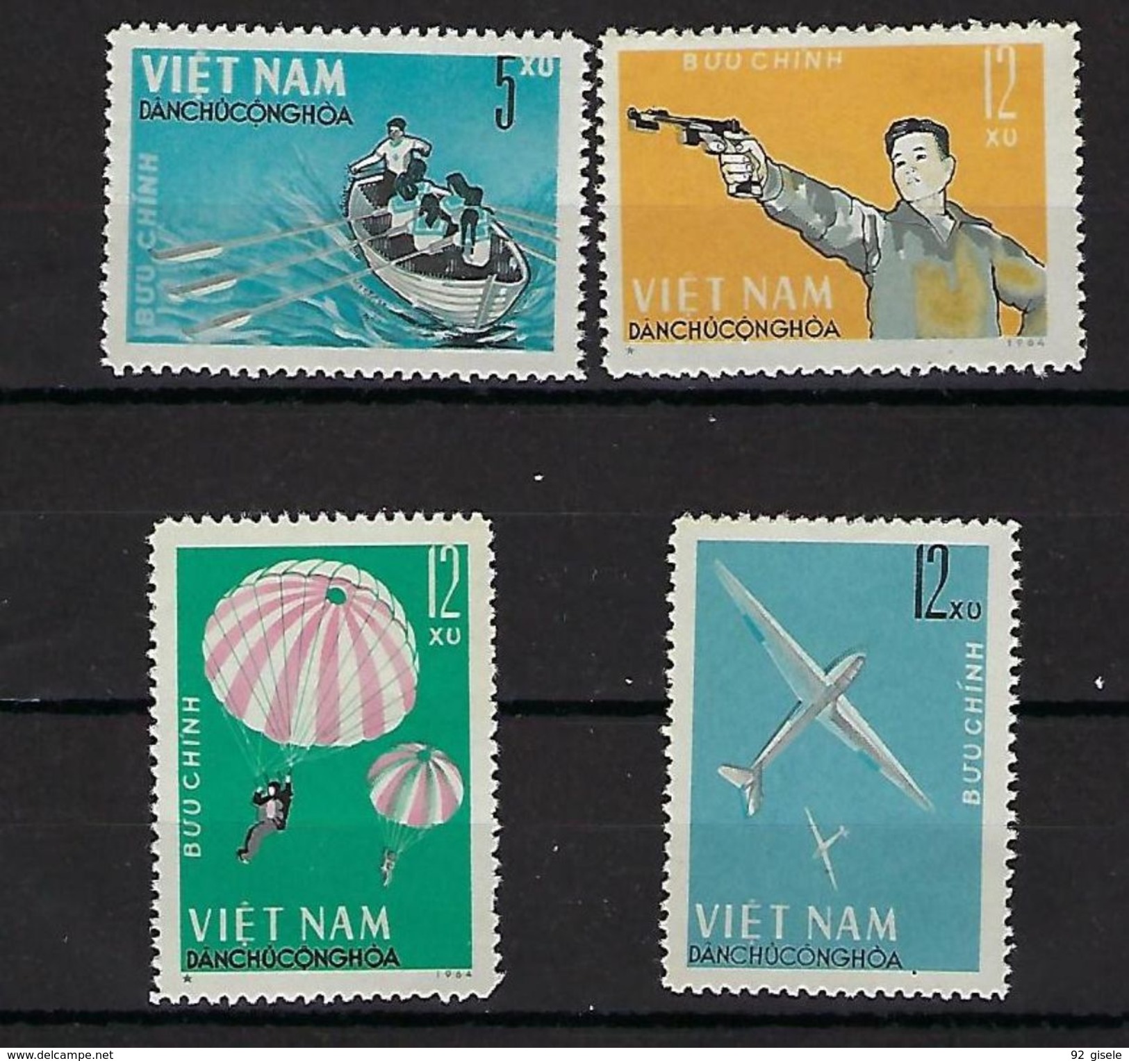 Viet-Nord YT 388 à 391 " Jeux Sportifs Militaires " 1964 Neuf** - Viêt-Nam