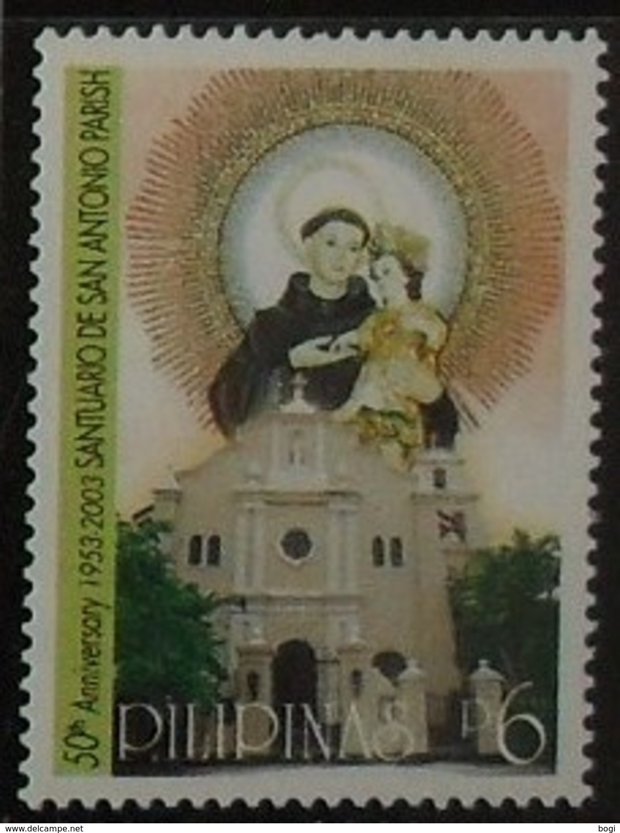 Philipinas 2003 50e Anniversary Santuario De San Antonio Parish - MNH - Philippines