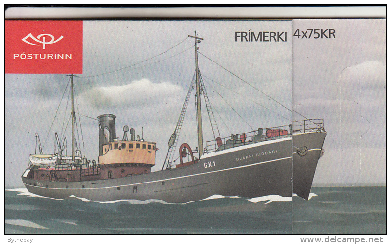 Iceland 2010 MNH Sc 1193c Booklet Of 4 Bjarni Riddari GK 1, Ingolfur Arnarson Fishing Boats - Carnets