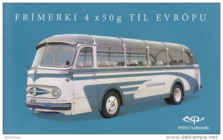 Iceland 2013 MNH Sc 1303a Booklet Of 4 Mercedes Benz 1957, Bedford 1955 Vintage Trucks - Carnets