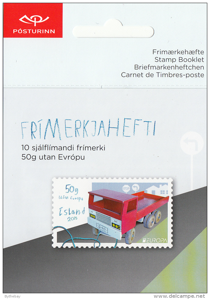 Iceland 2015 MNH Sc 1379a Booklet Of 10 Toy Truck Pull-a-long EUROPA - Markenheftchen