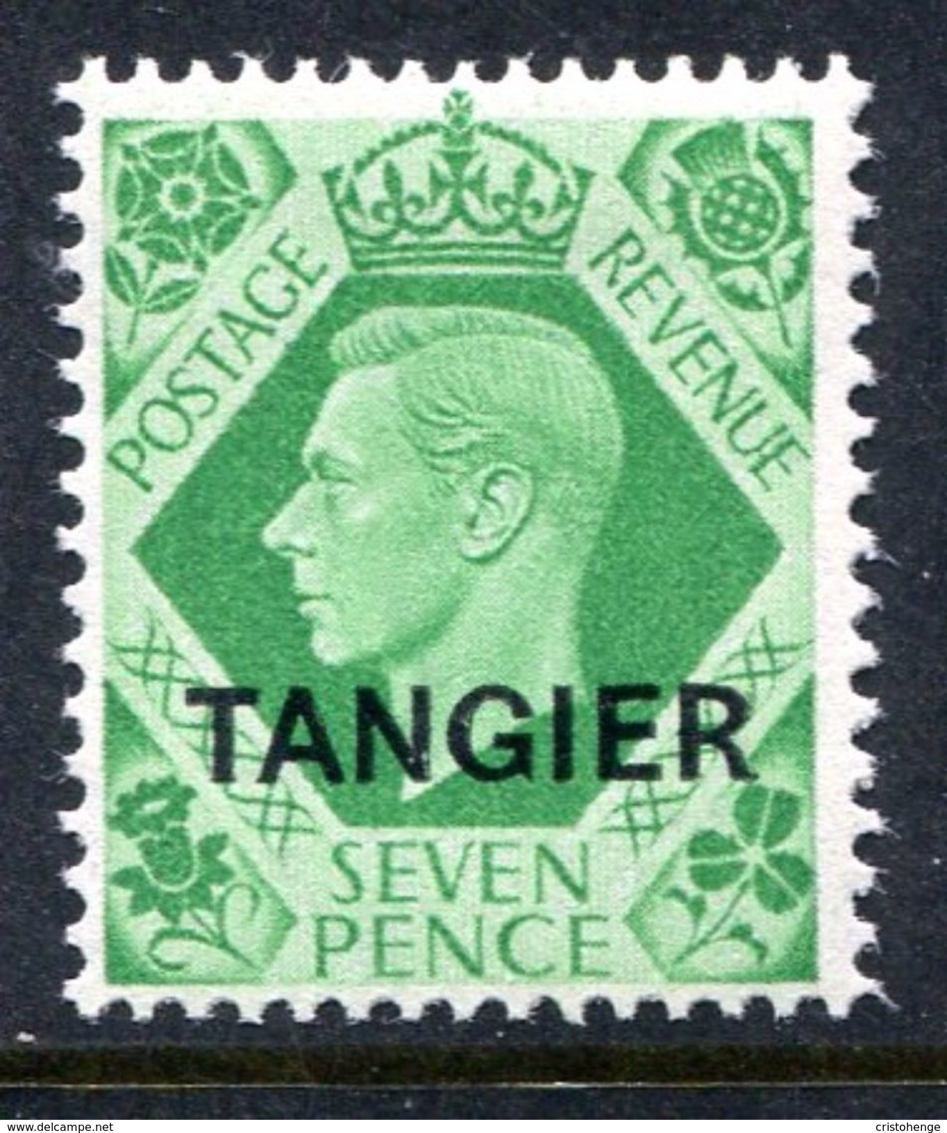 Morocco Agencies - Tangier - 1949 KGVI GB Overprints - 7d Emerald-green LHM (SG 267) - Uffici In Marocco / Tangeri (…-1958)