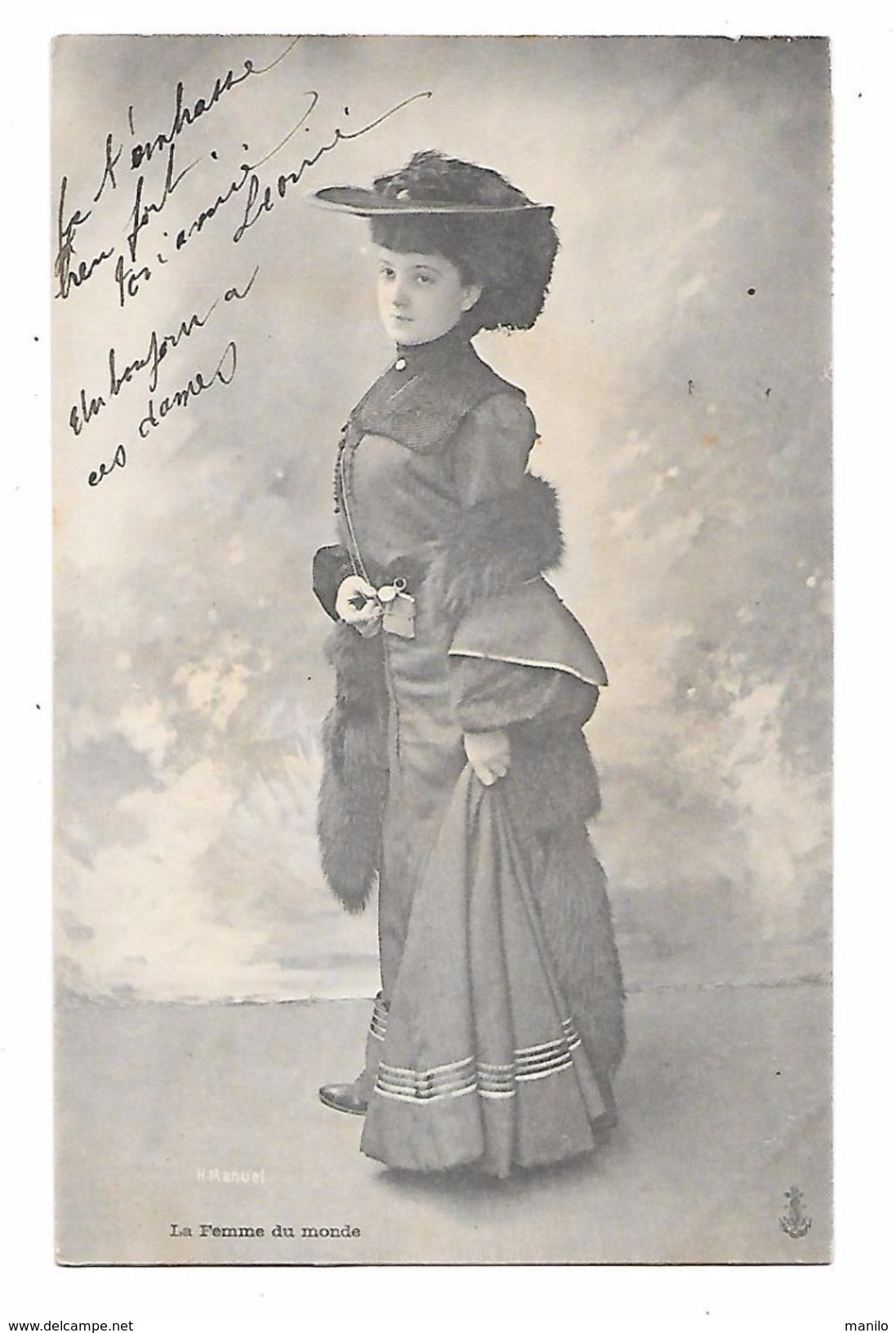 MODE - JEUNE FEMME DU MONDE A LA MODE EN 1907 - Renard, Bourse En Argent, Montre    Photo H. MANUEL - Mode