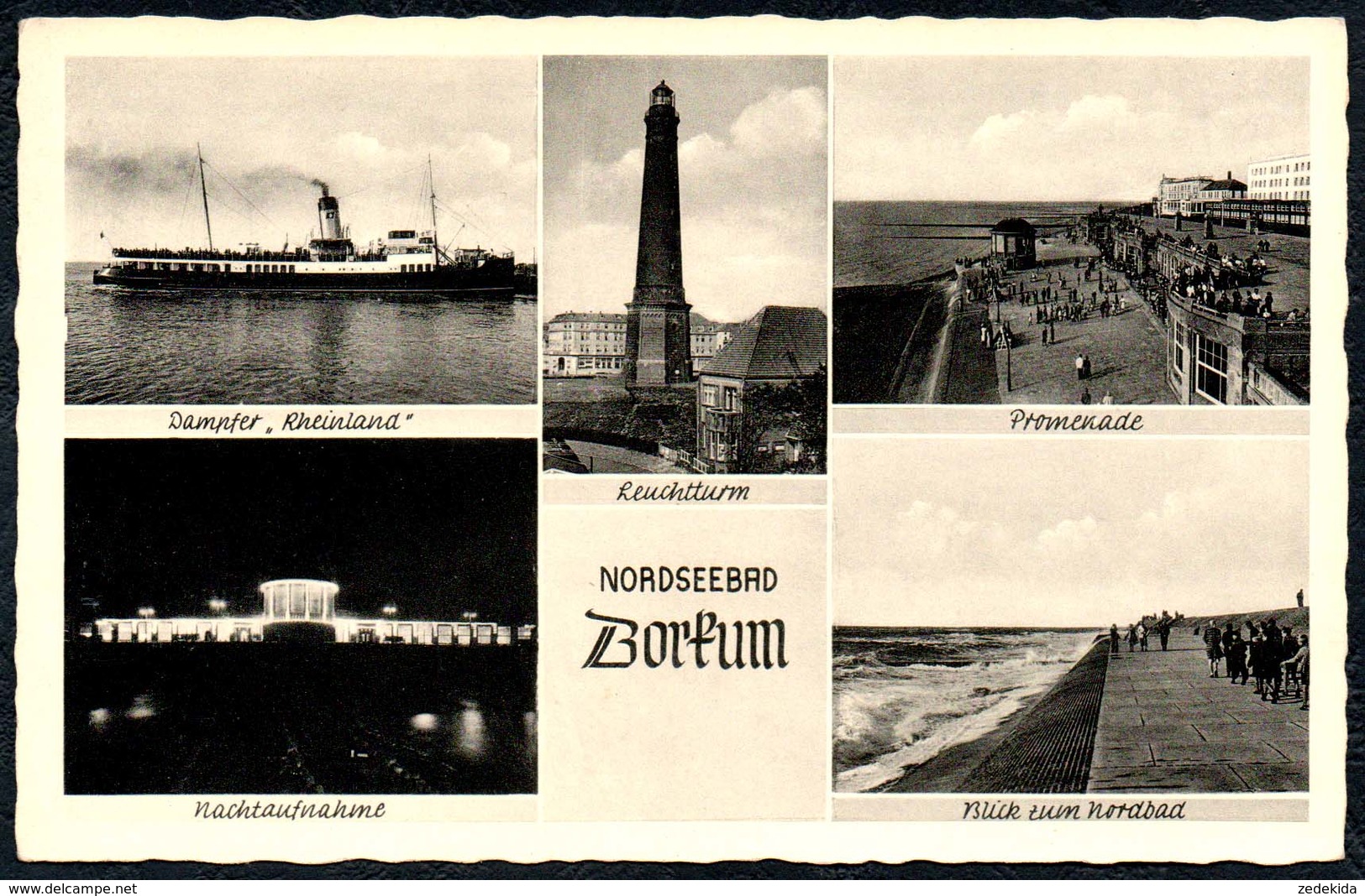 A9158 - Borkum - MBK - Dampfer Rheinland Leuchtturm - Schöning - Borkum