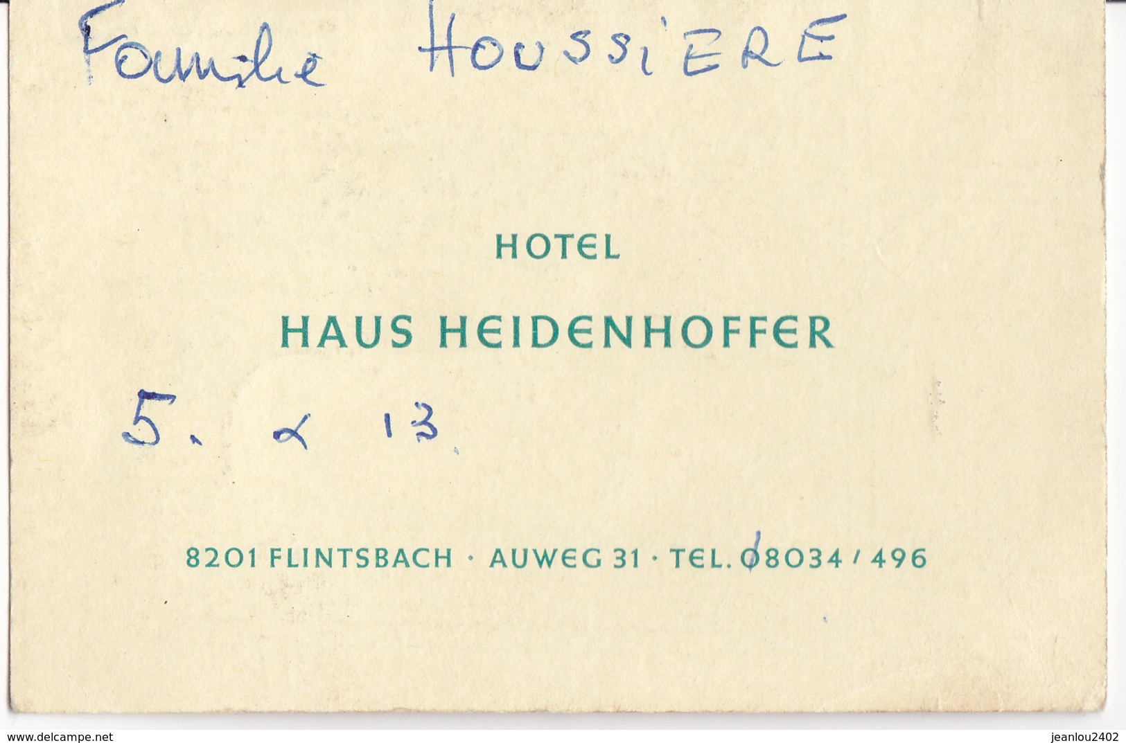 HOTEL HAUS HEIDENHOFFER - FLINTSBACH - Autres & Non Classés