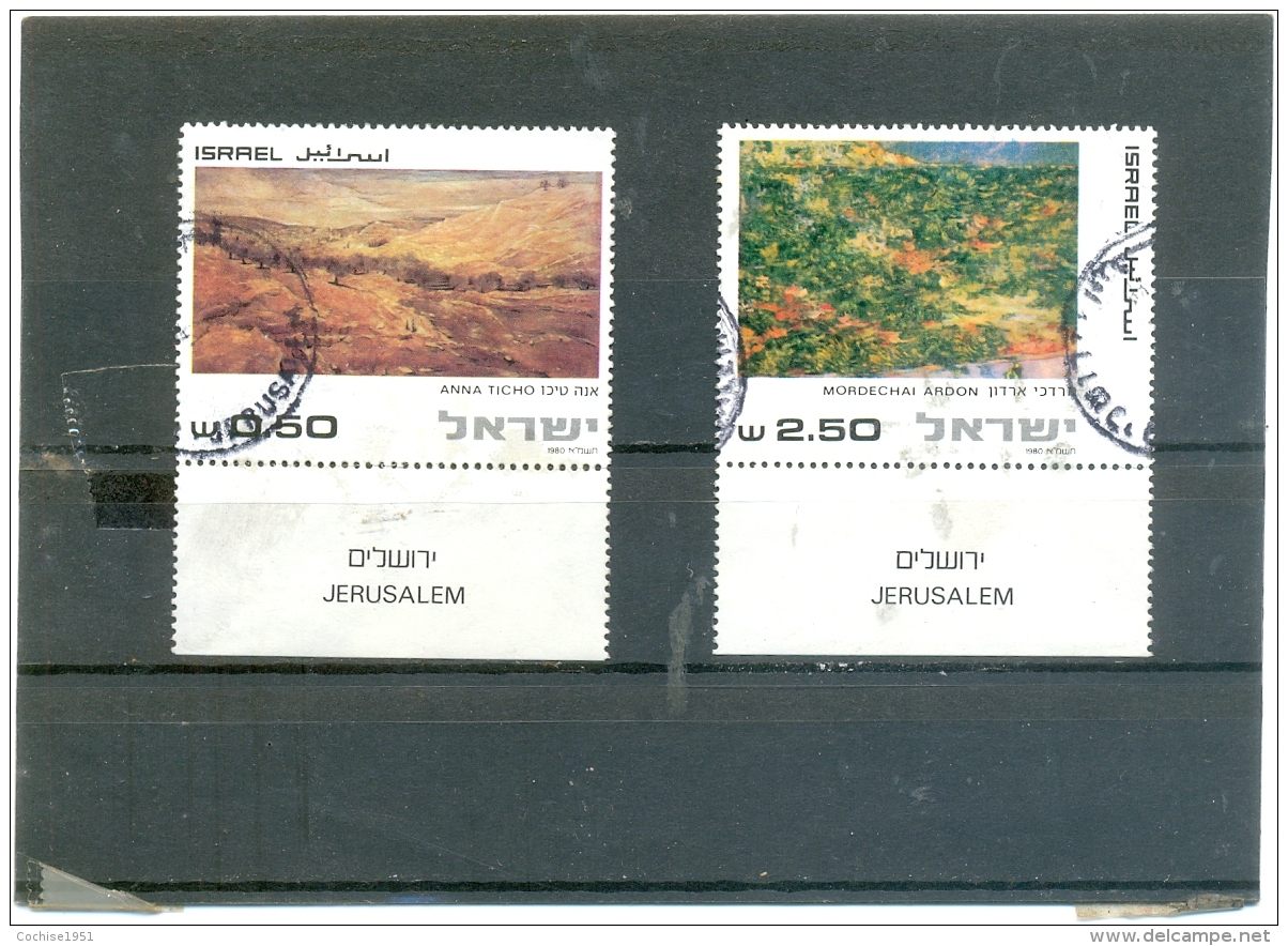 1981 ISRAEL Y &amp; T N° 786 Et 788 ( O ) Paysages - Oblitérés (avec Tabs)