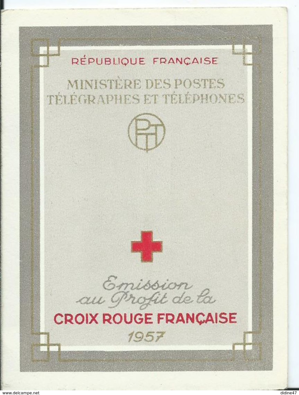 FRANCE - CARNET CROIX ROUGE NEUF 1957 - Rode Kruis