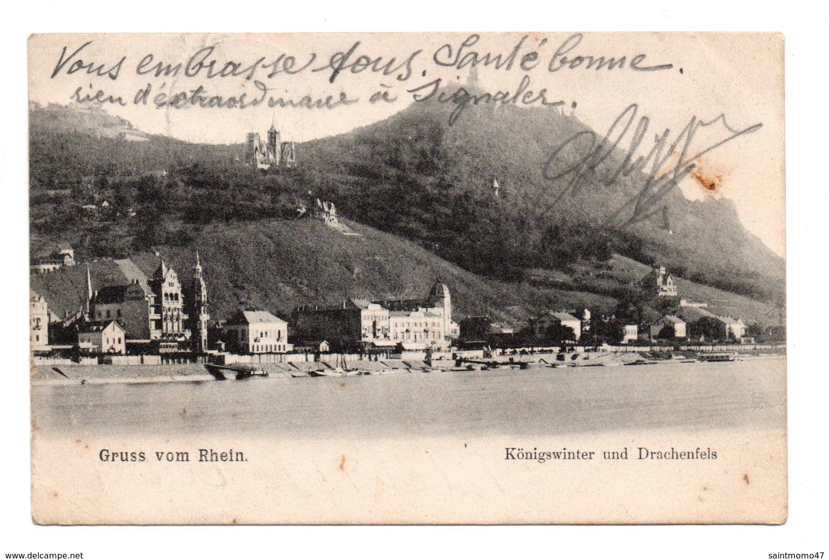 ALLEMAGNE . GRUSS VOM RHEIN . KÖNIGSWINTER UND DRACHENFELS - Réf. N°5576 - - Koenigswinter