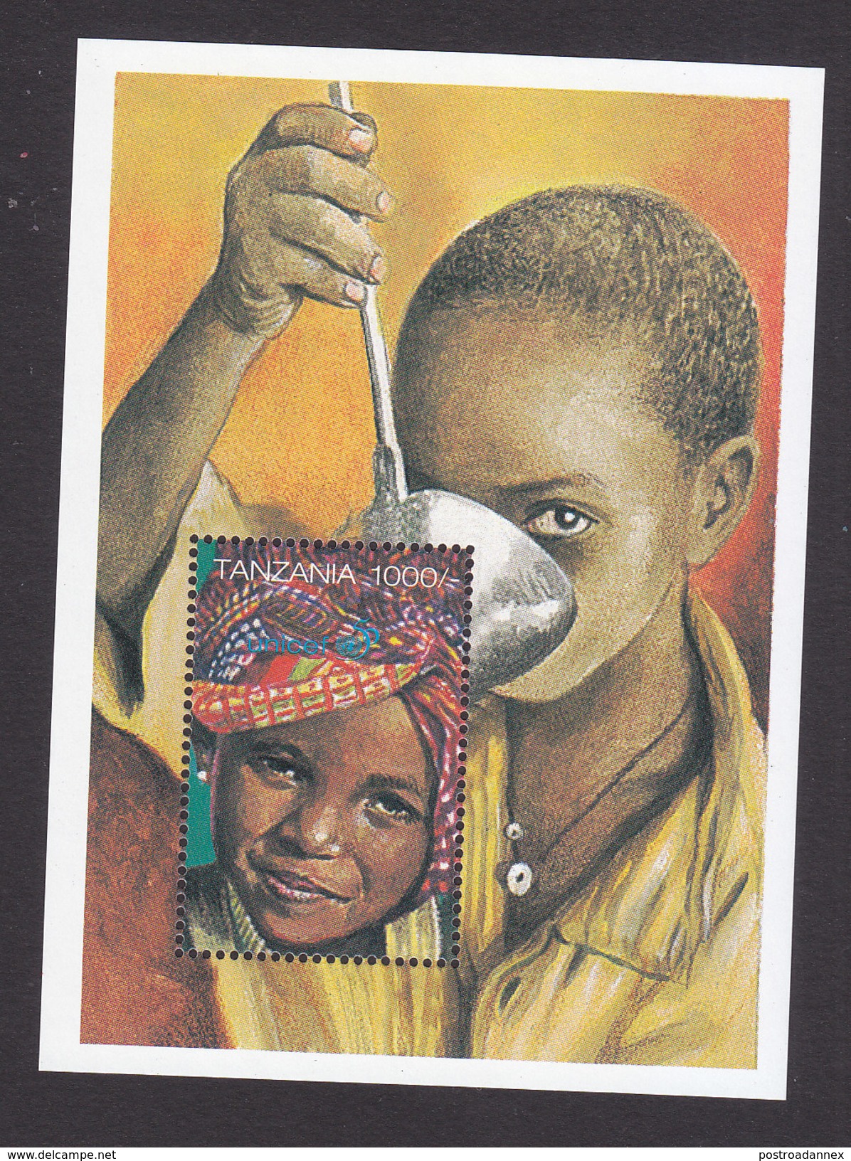 Tanzania, Scott #1509, Mint Never Hinged, UNICEF, 50th Anniversary, Issued 1996 - Tanzania (1964-...)