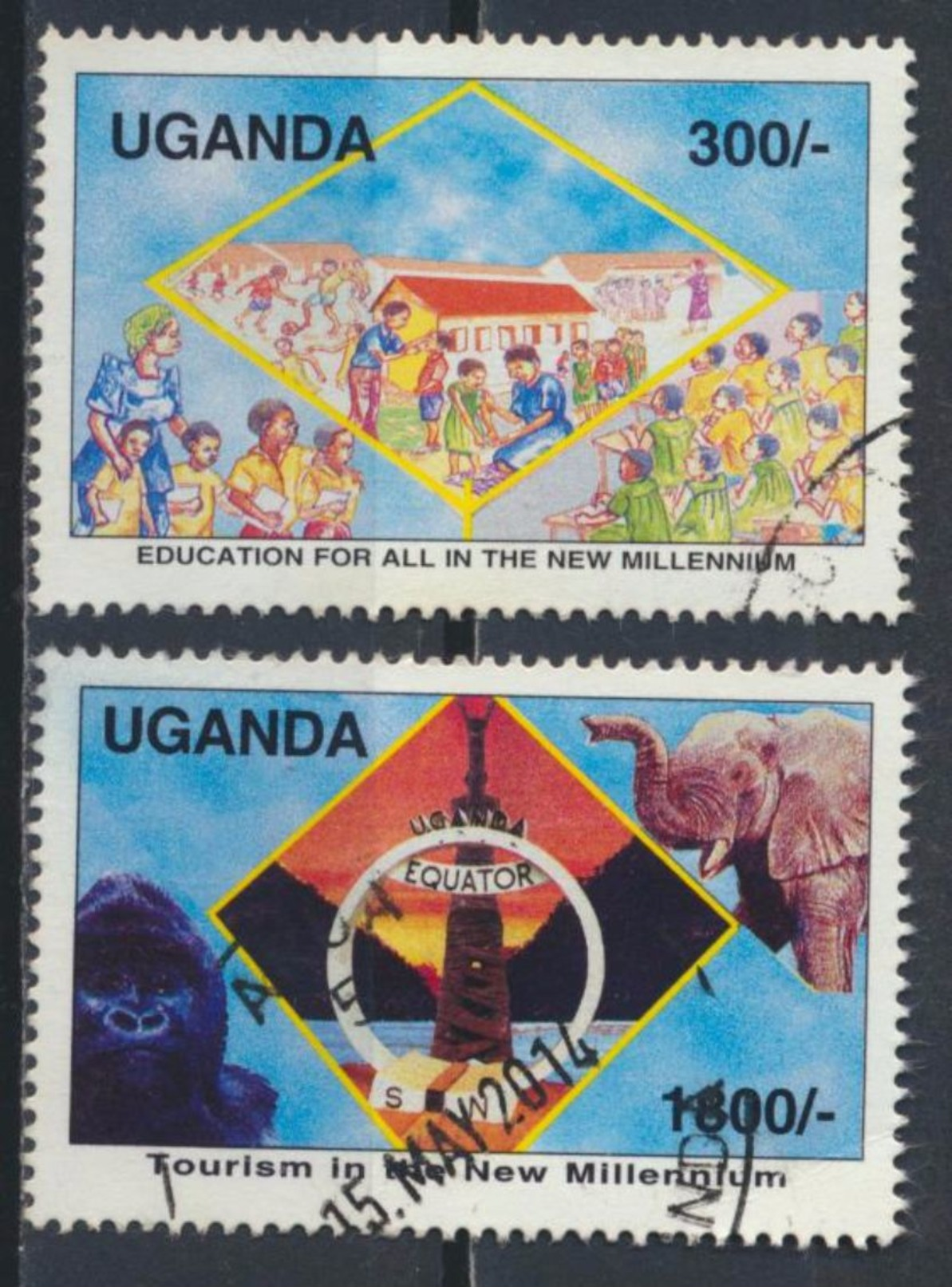°°° UGANDA - Y&T N°1887/94 - 2000 °°° - Uganda (1962-...)
