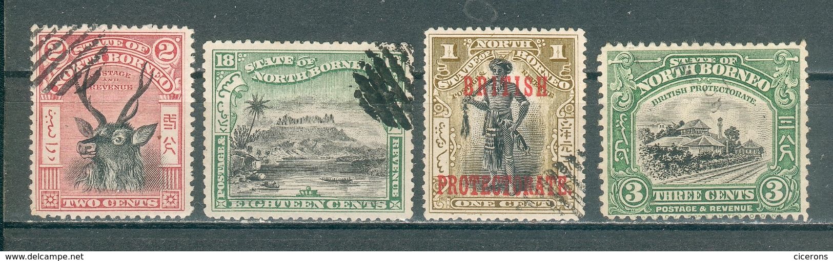 GRANDE BRETAGNE ; BORNEO ; 1897-1922 ; Lot : 02 ; Oblitéré - Bornéo Du Nord (...-1963)