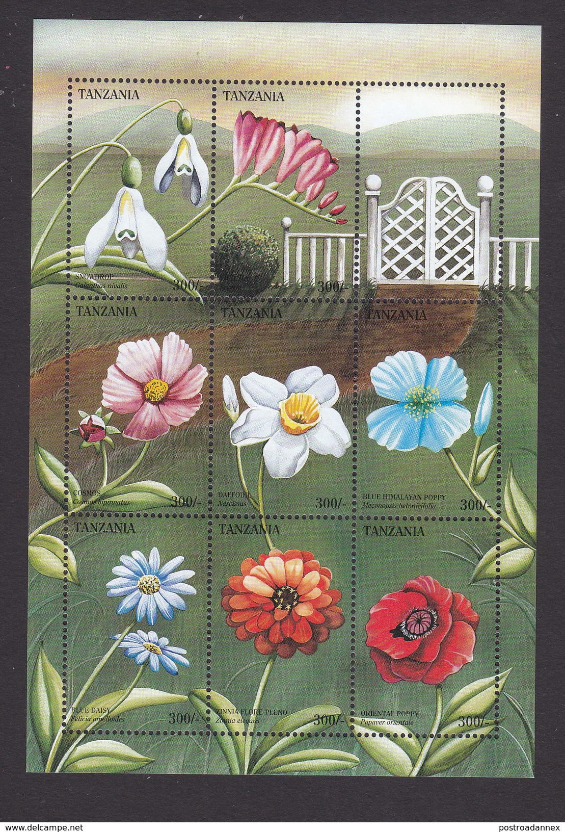 Tanzania, Scott #1514-1515, Mint Never Hinged, Flowers, Issued 1996 - Tanzania (1964-...)