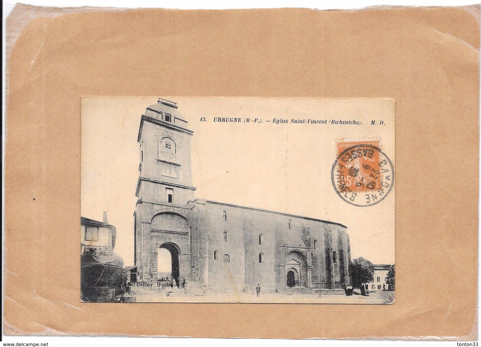 URRUGNE - 64 - Eglise Saint Vincent  - BORD - - Urrugne
