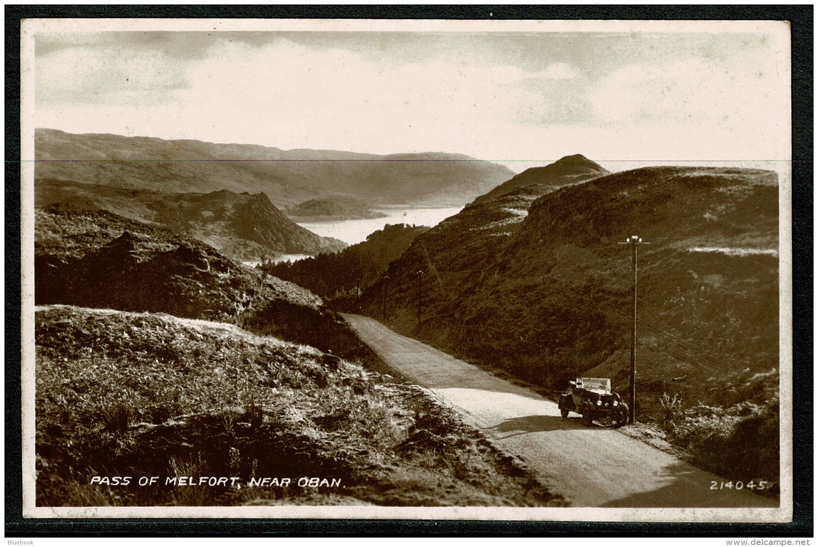 RB 1179 - Real Photo Postcard - Car On Road - Pass Of Melfort Oban - Argyllshire Scotland - Argyllshire